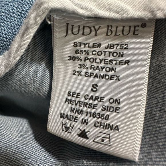 Judy Blue Zip Up Denim Jean Jacket - Picture 12 of 12